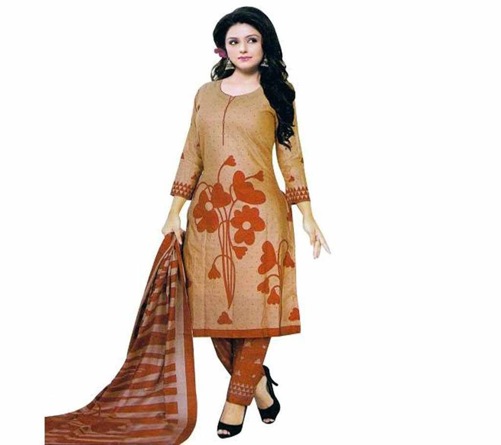 Unstitched 100% cotton Lawn Three Piece 