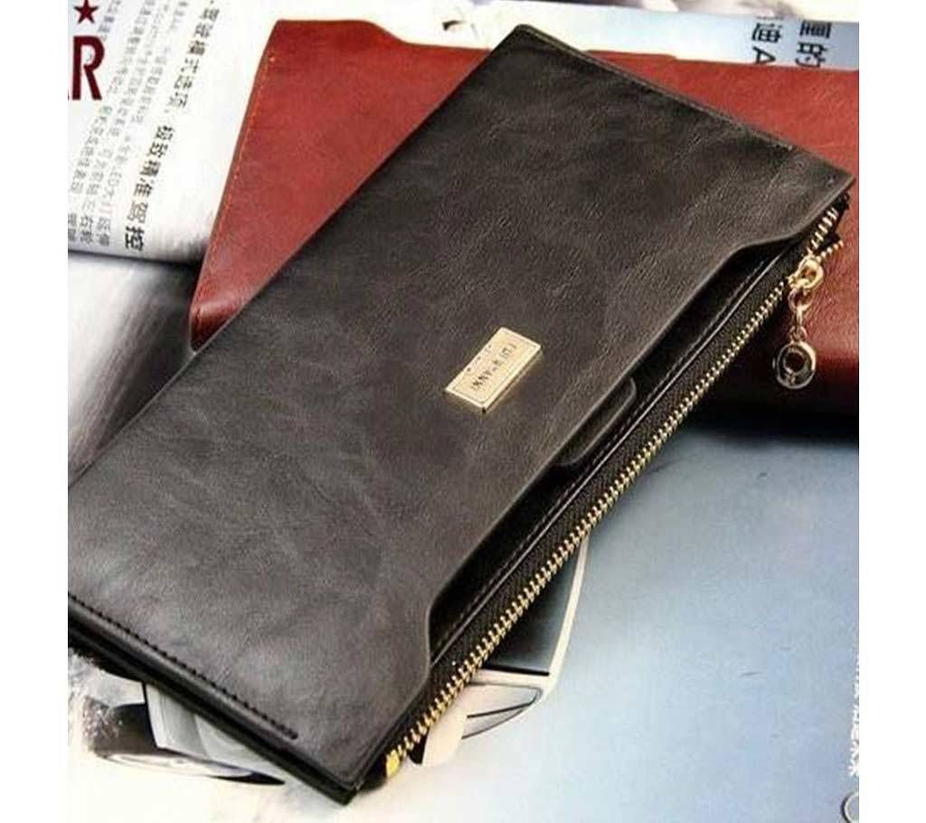 Long Shaped Leather Unisex Wallet 