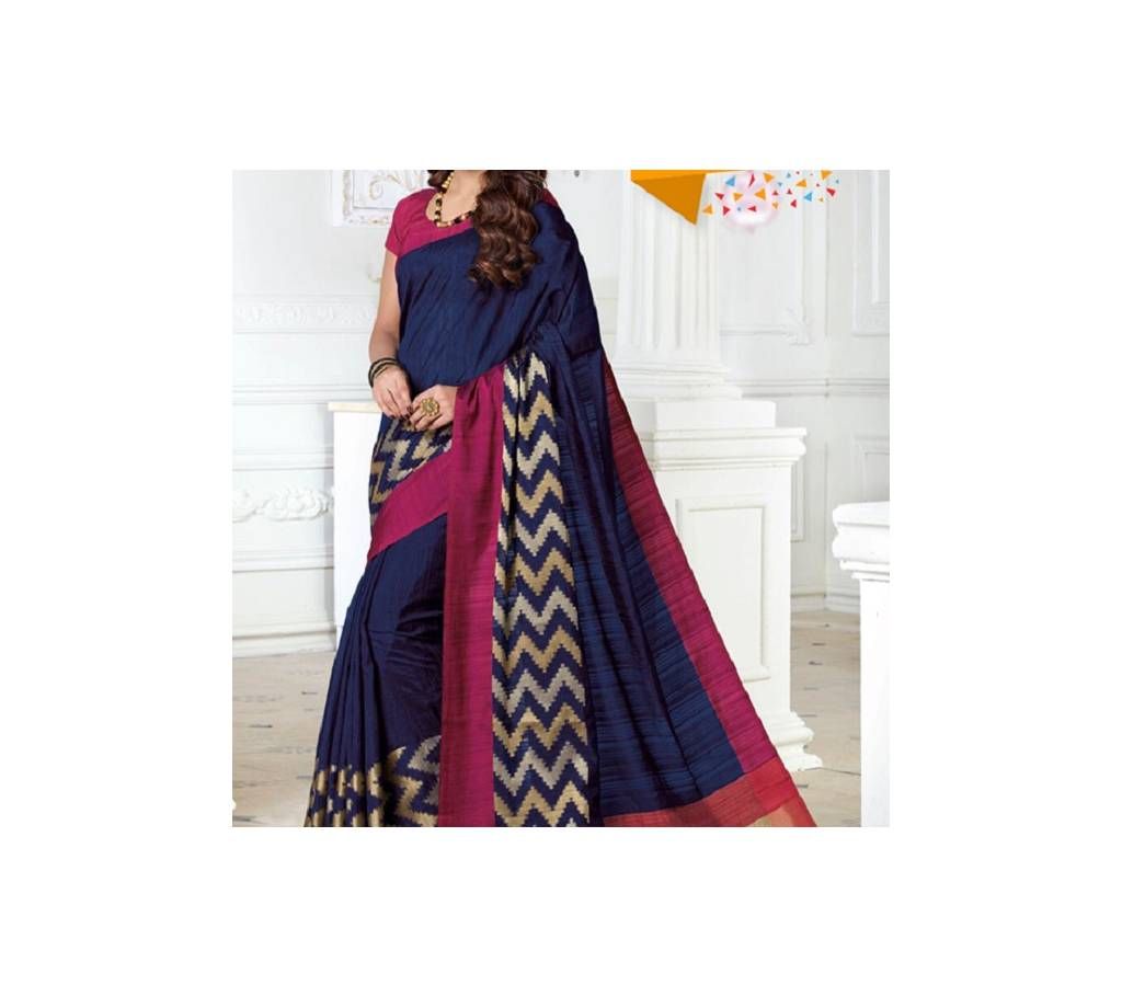 Navy Blue Silk Indian Saree