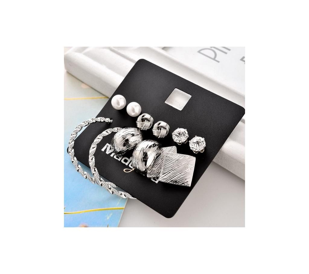 6 Pair Earring Set by MARTE & JOVEN
