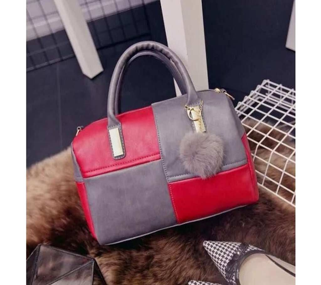 Women tote nice design handbag sidebag 1832 Grey & Red