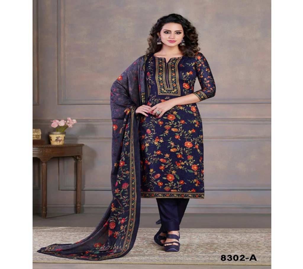 Rakhi Ethnic Aandaaz  8302-A Unstitched Silk Three-piece