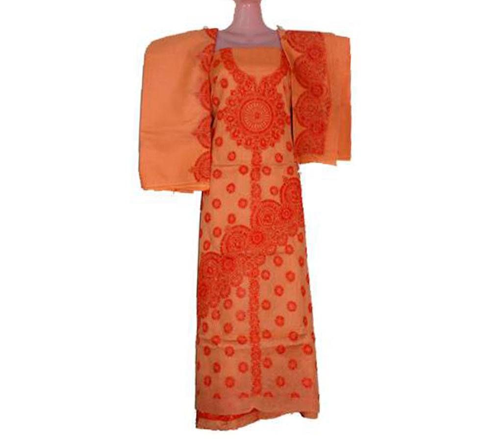 hand work un stitched three piece 