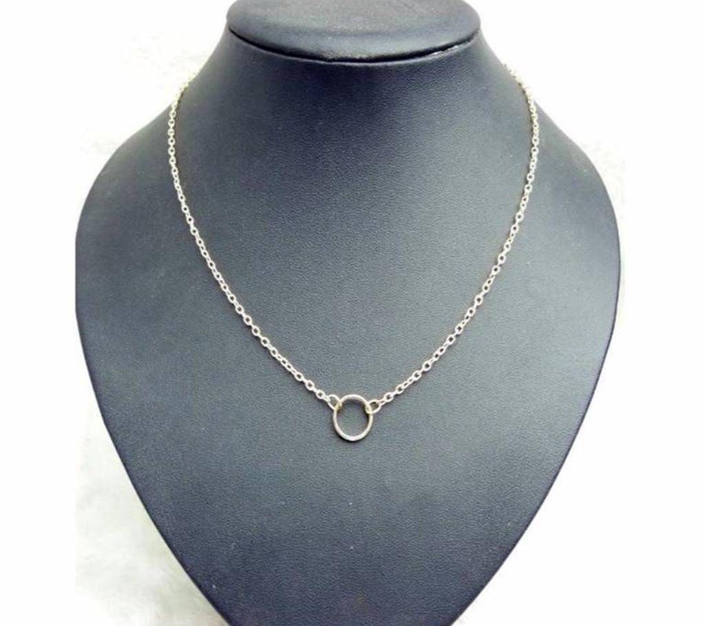 Plated gold chain Circle necklace