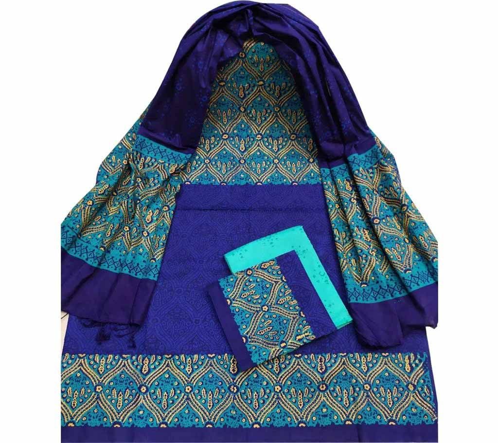 Unstitched Block Printed Cotton Salwar kameez st-15