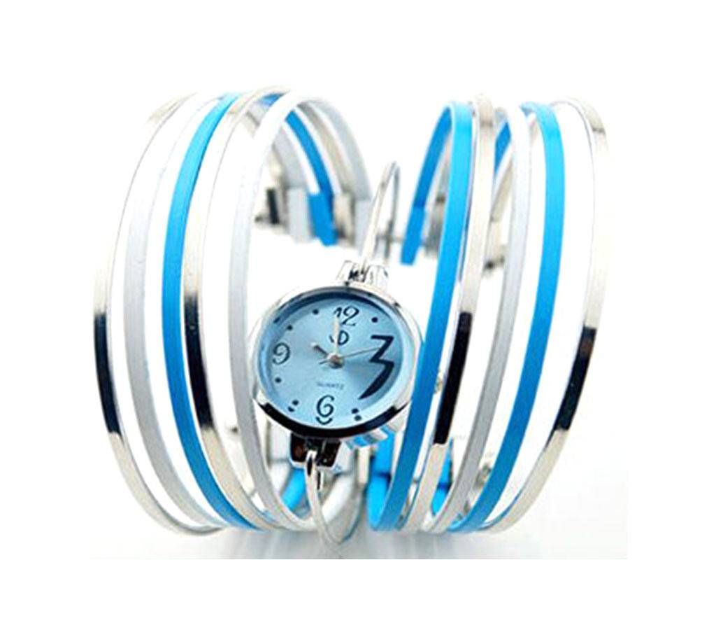 Novel Bangle Bracelet Quartz Watch sky