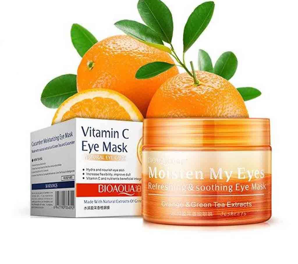 BIOAQUA Eye Mask Orange Vitamin C Essence Skin Care Remove Dark Circle Moisturizing Anti-wrinkle