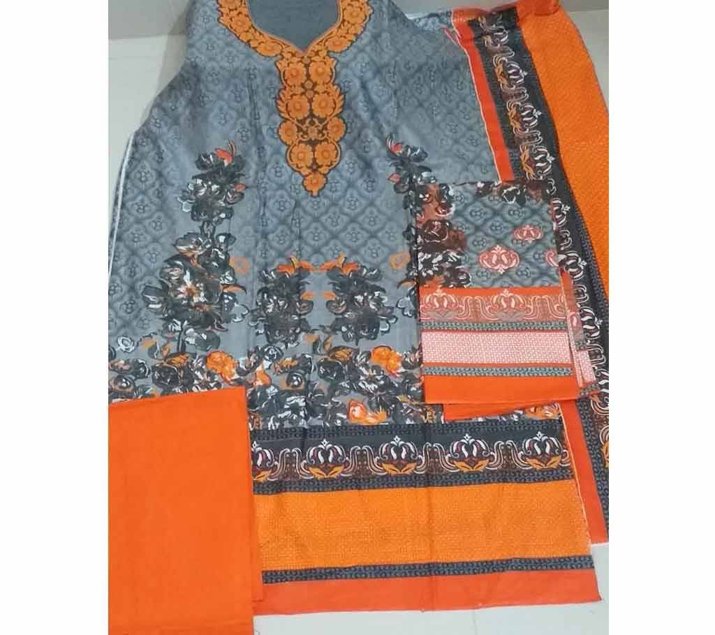 unstitched cotton lown Salwar kameez for Women 
