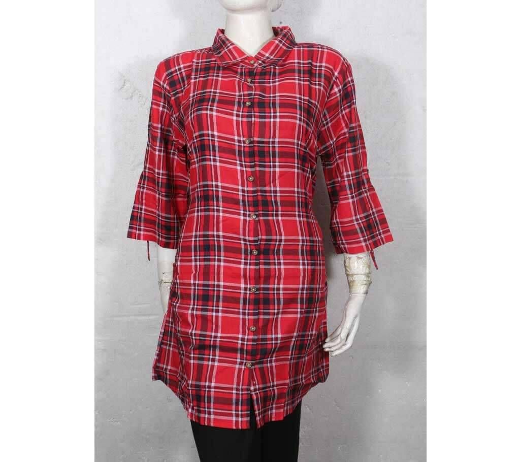 Red Check Kurti