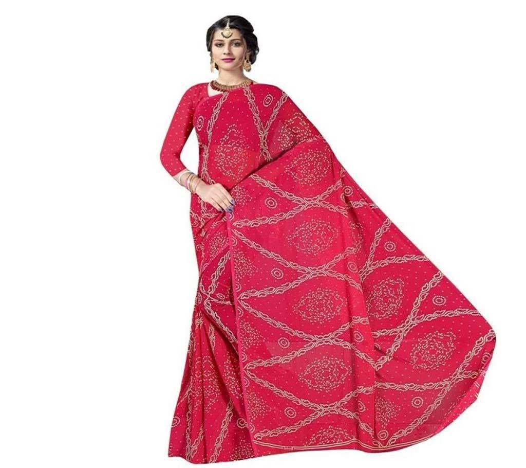 Indian Chundi Silk Saree with Blouse Piece