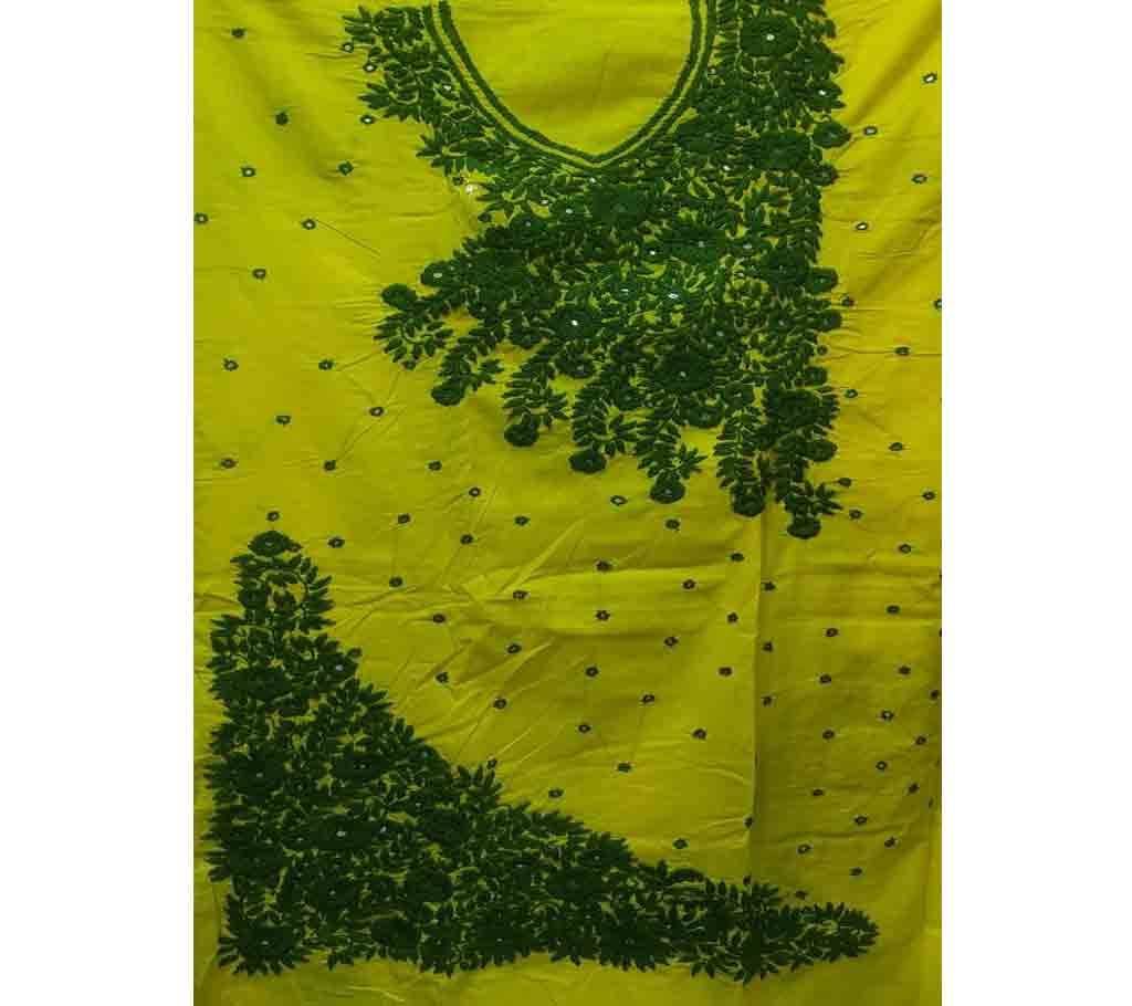 Unistiched Hand made cotton Salwar Kameez.