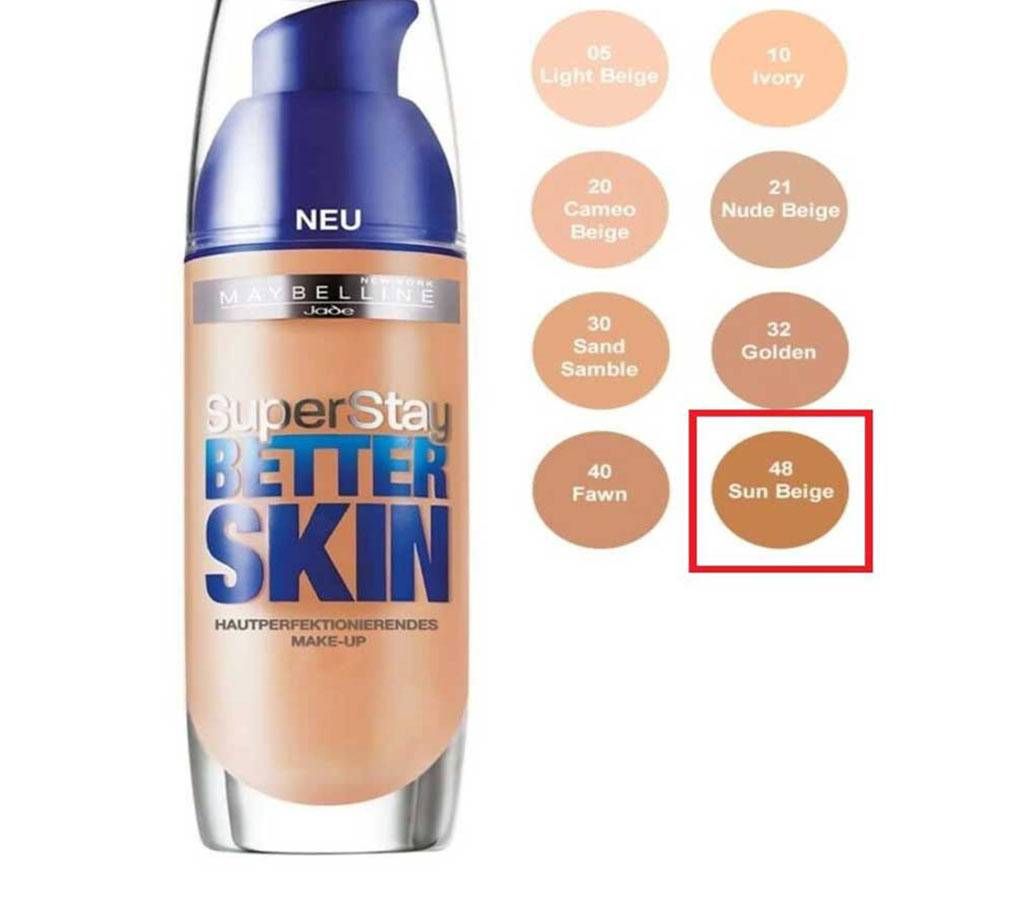 Maybelline Superstay Foundation- Sun Beige-048- 30ml (UK)