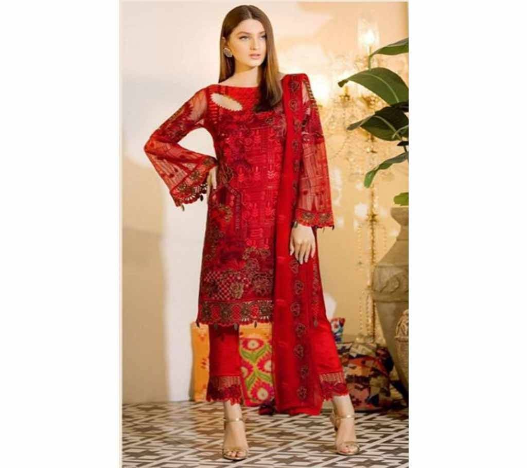 R9 Unstitched Georgette With heavy Embroidery and handwork-2069