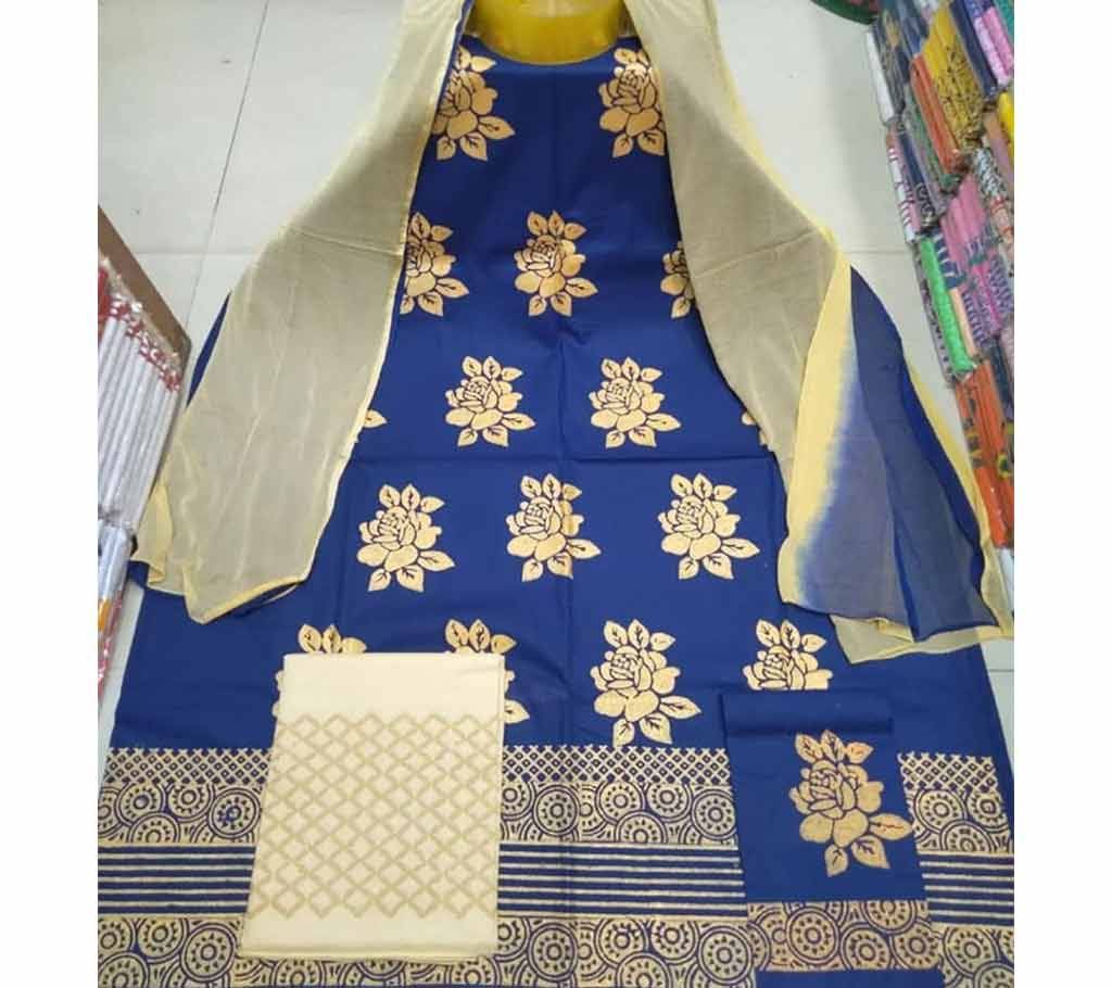 Rajdhani Voil Cotton Block Printed Shalwer Kameez for Women-4