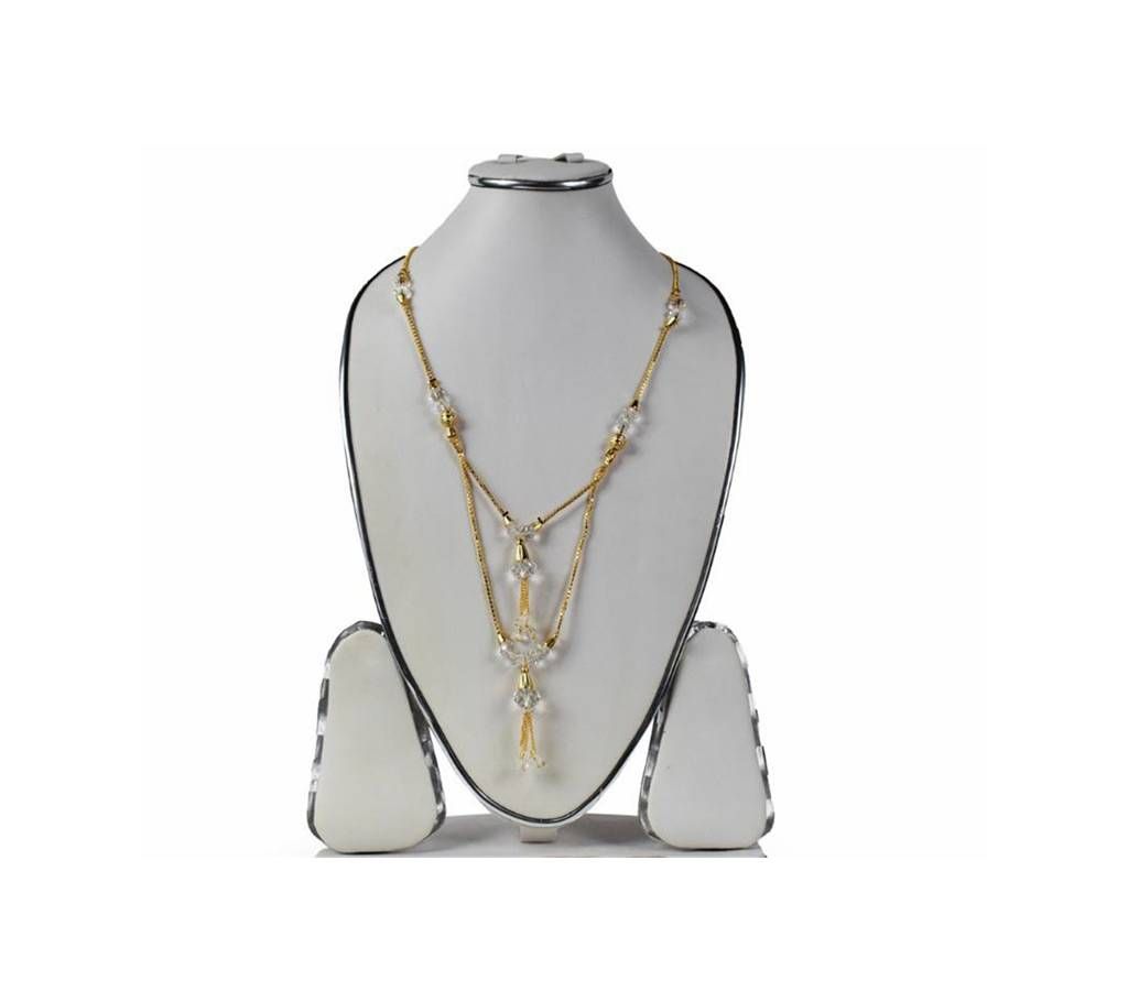 Indian Golden And White Chain For Ladies