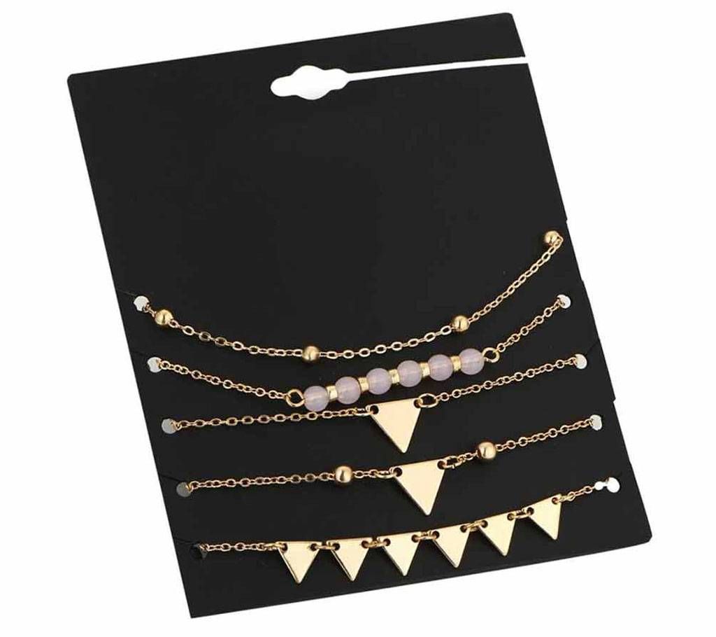 Multi layer gold plated bracelet