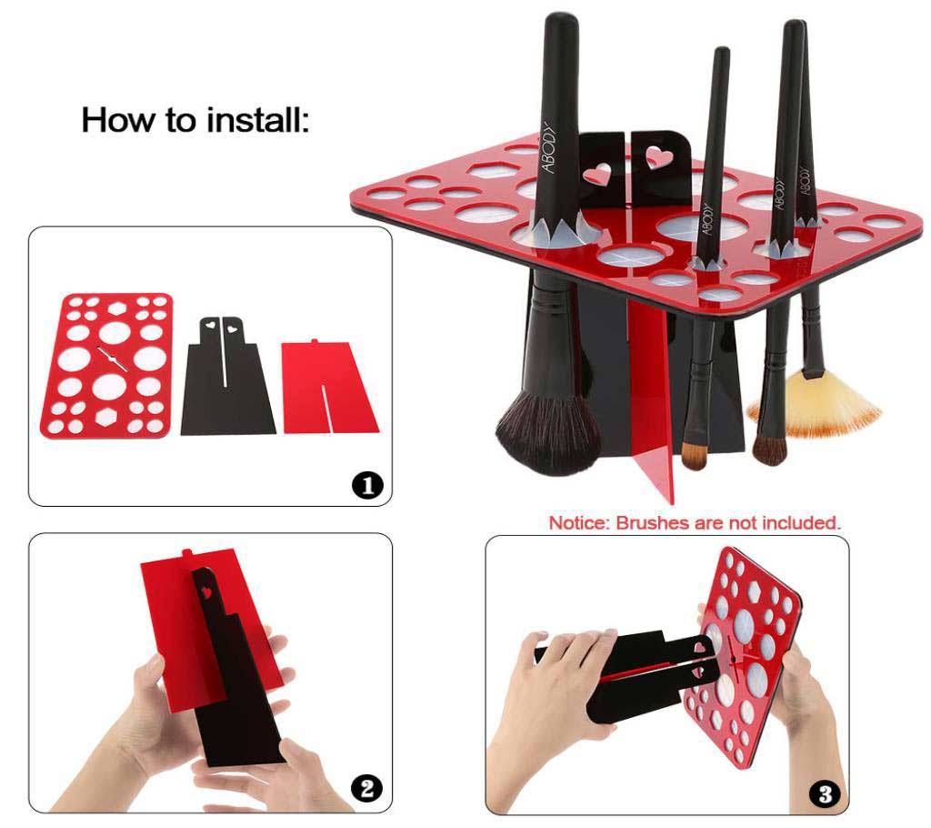 26 Holes Acrylic Makeup Brush Rack 