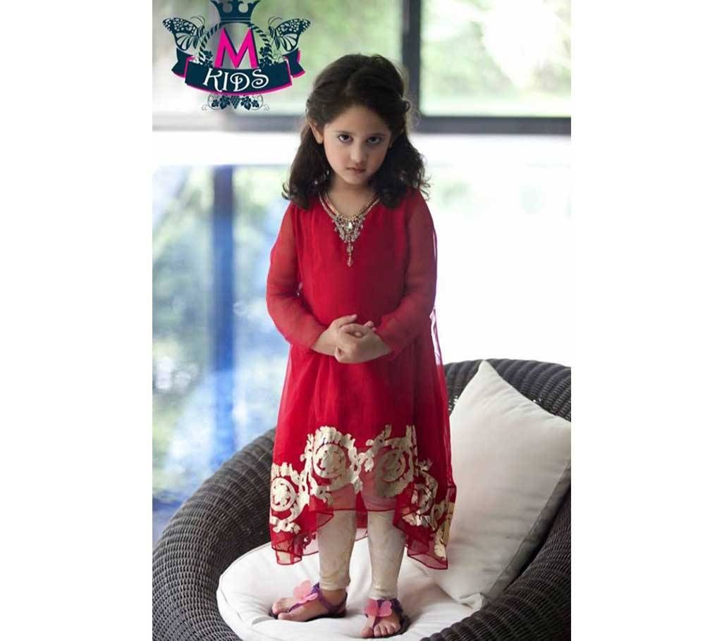 Unstitched Embroidery Georgette Girls Salwar Kameez