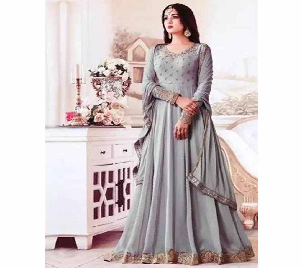 Unstitched Soft Georgette Long Suit  (Copy)