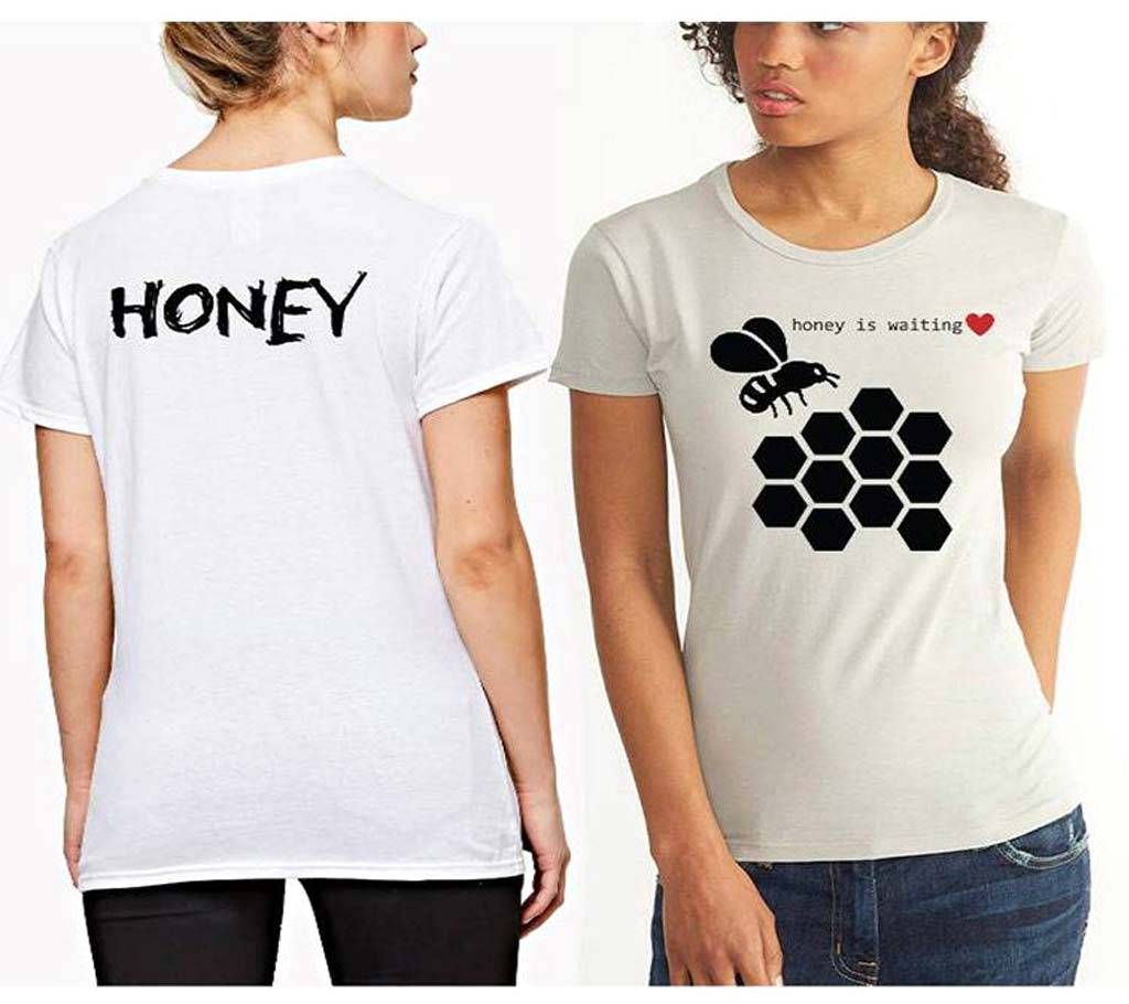 Valentine Ladies Half Sleeve Cotton T-Shirt