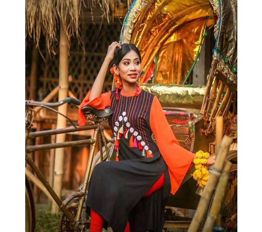 Ladies long Linen Kurti 