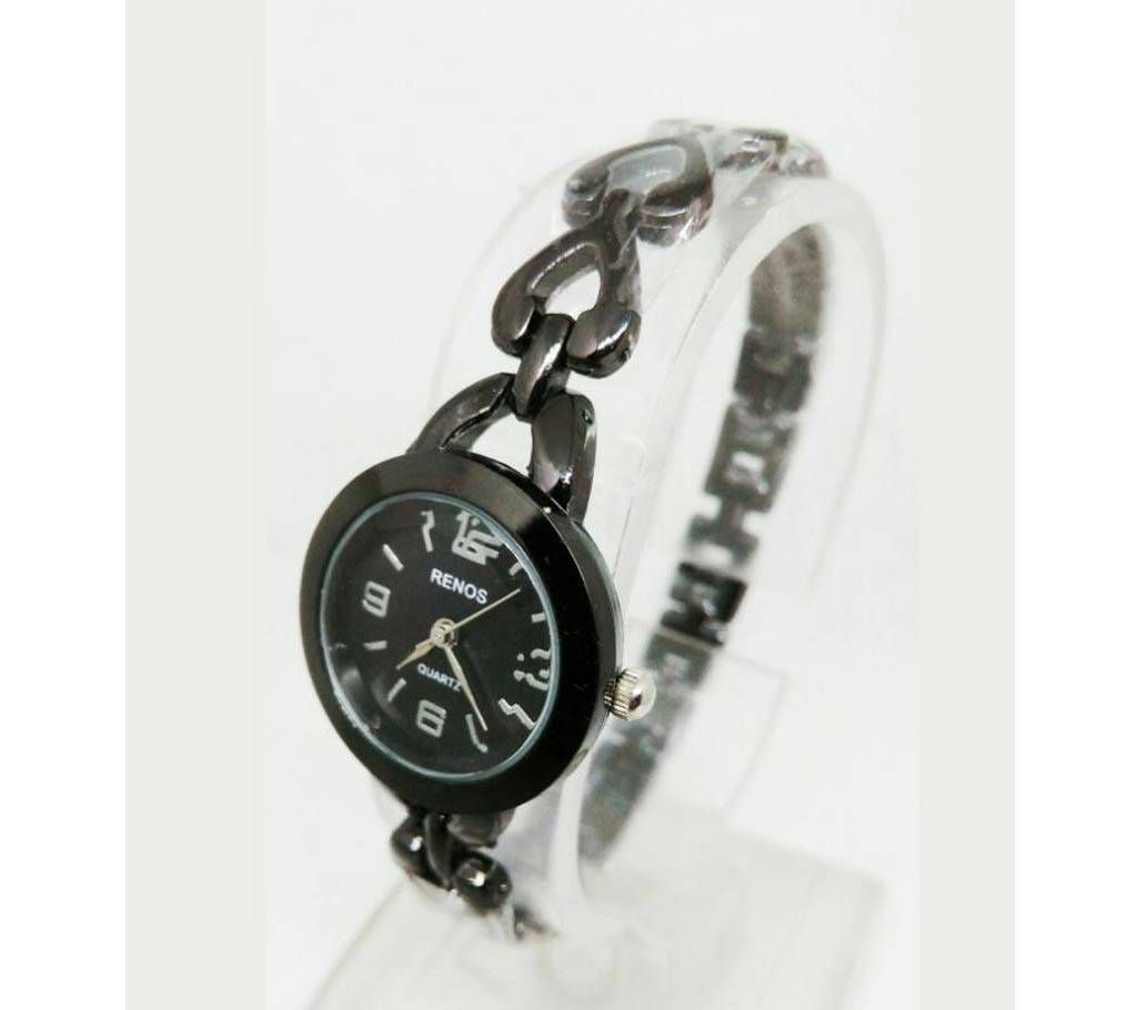 black bracelet  watch for stylish girls