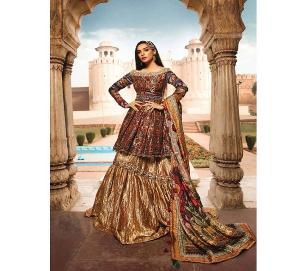Elan (VOL-06)- 600-103 Semi Stitched Three Piece - Copy