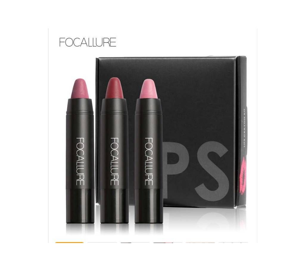 3Pcs Matte Lip Crayon
