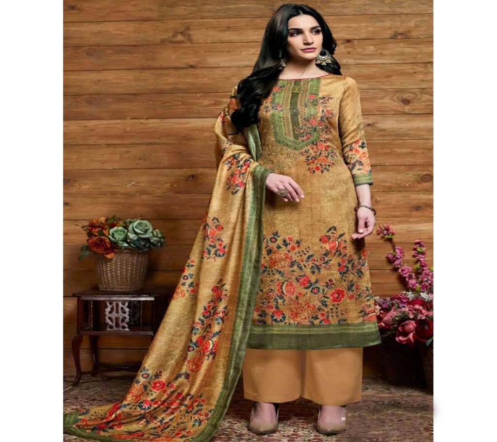 Anjolie Unstitched Cotton Three Piece 1082