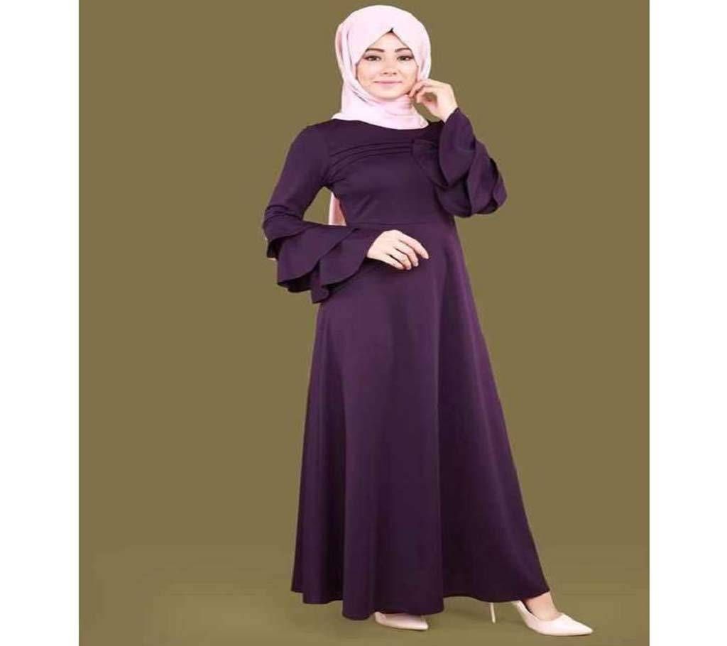 Purple BMW/Shamu Silk Borka For Woman