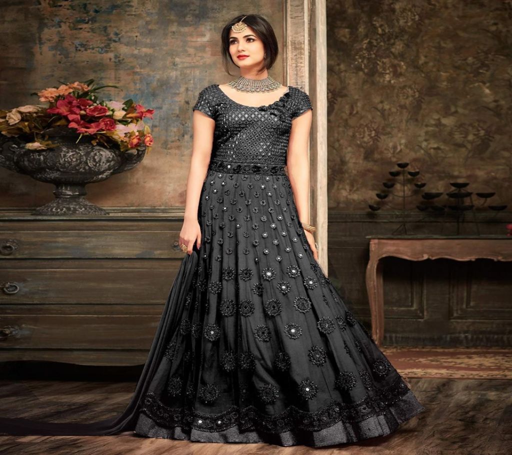 Unstitched Embroidery Indian Three-Piece