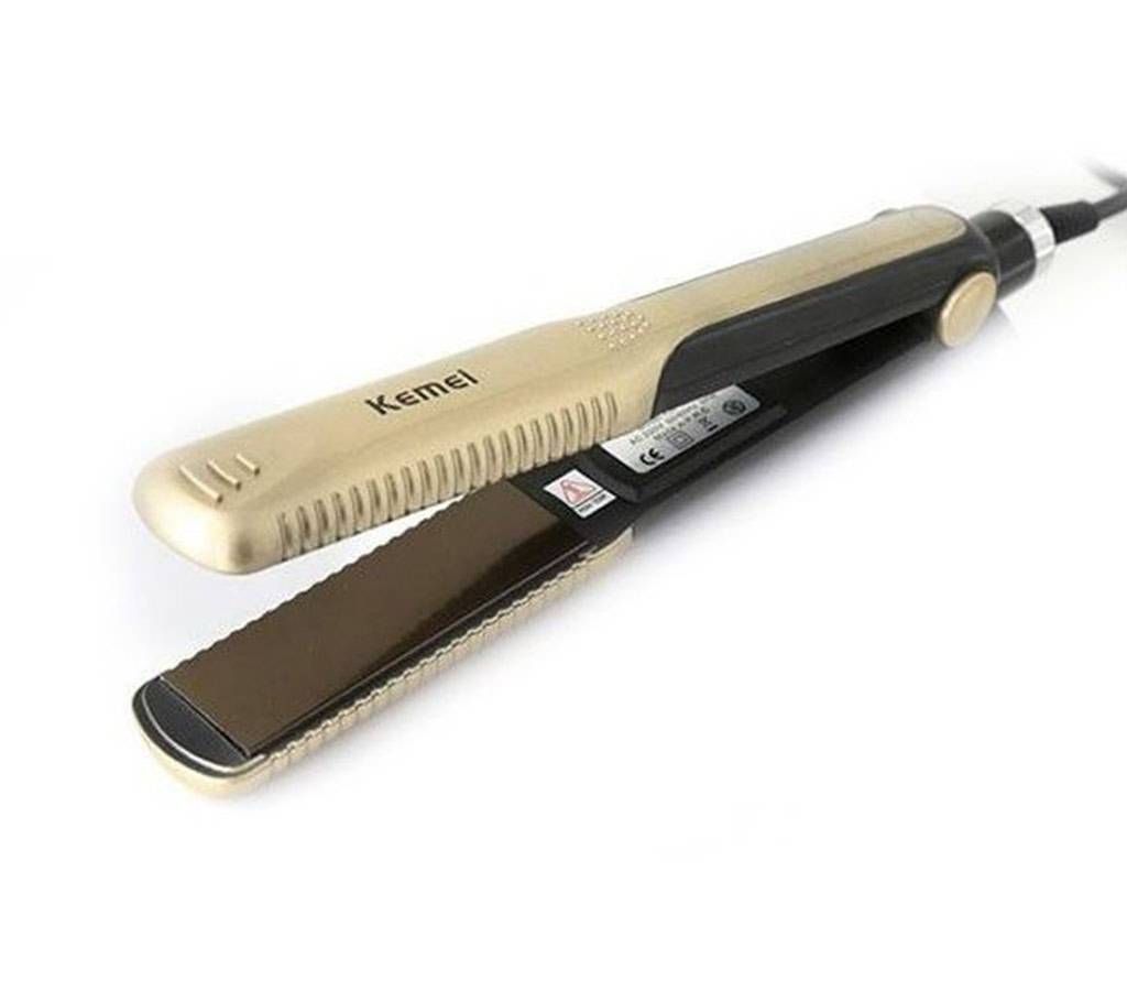 Kemei KM-327 Hair Straightener  Gold