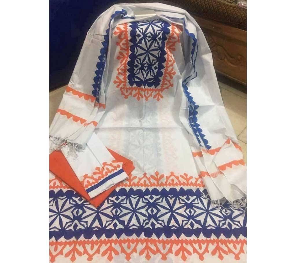 un stitched rajdahni voile three piece 