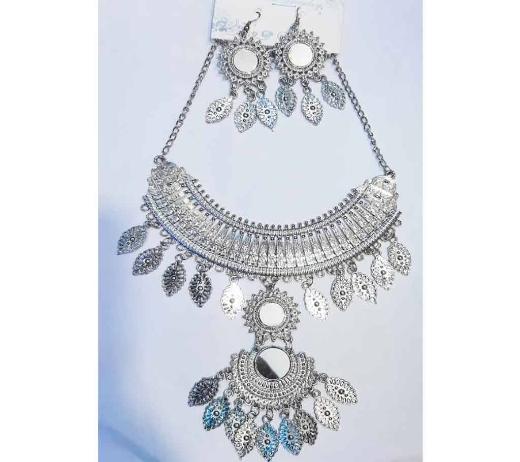  Silver Necklace with Earring