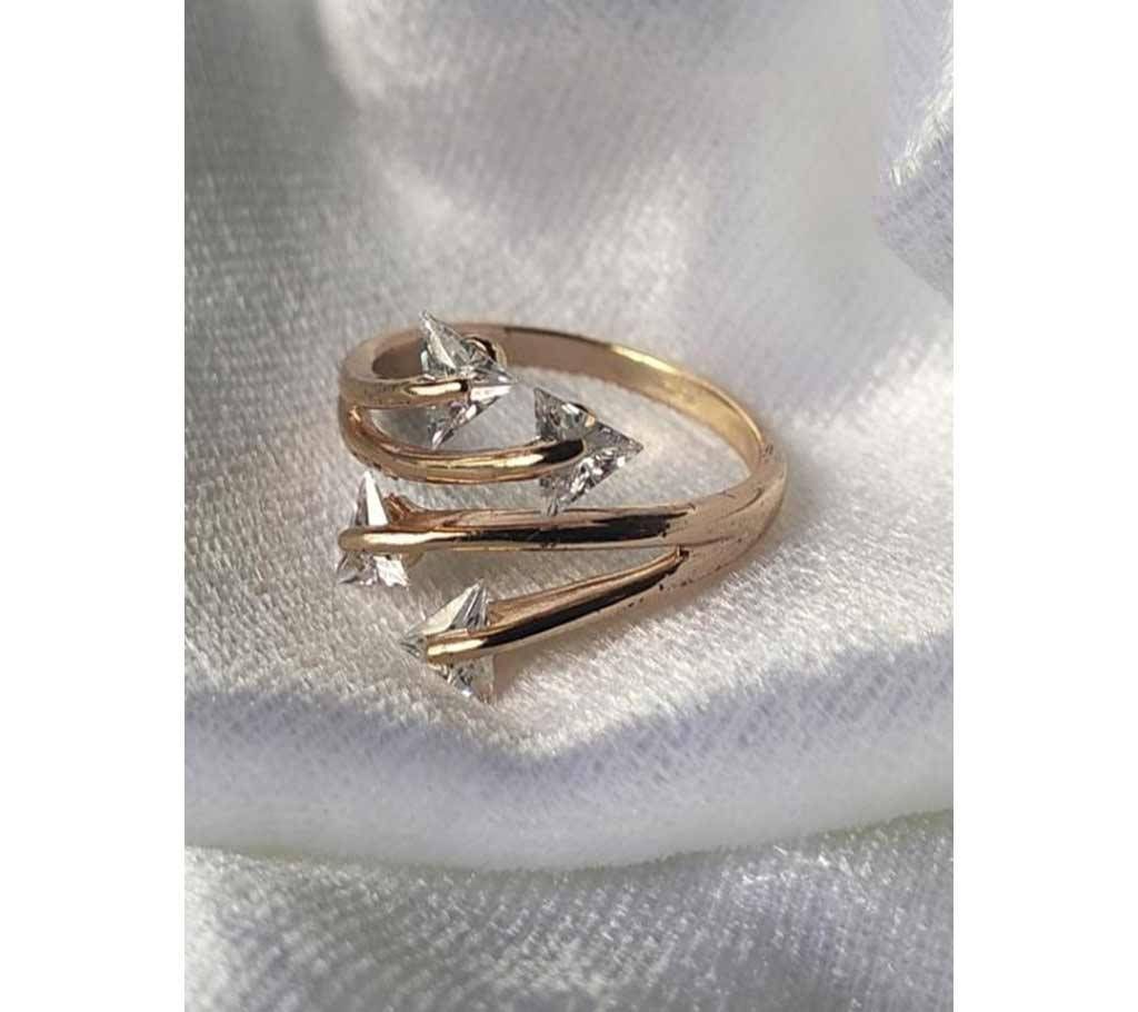 Gold Plated With Jarkan Stone Fingeer Ring