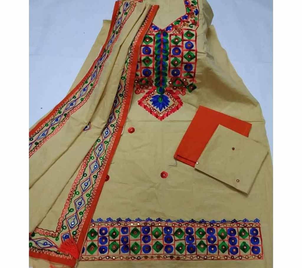 Unstitched Ary Hand work with Ambrodary Shalwar Kameez for Women-6