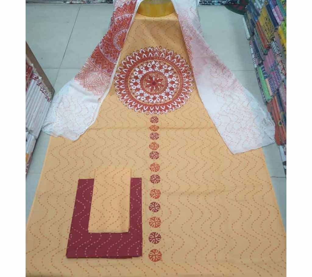 Rajdhani Voil Cotton Block Printed Shalwer Kameez for Women-5