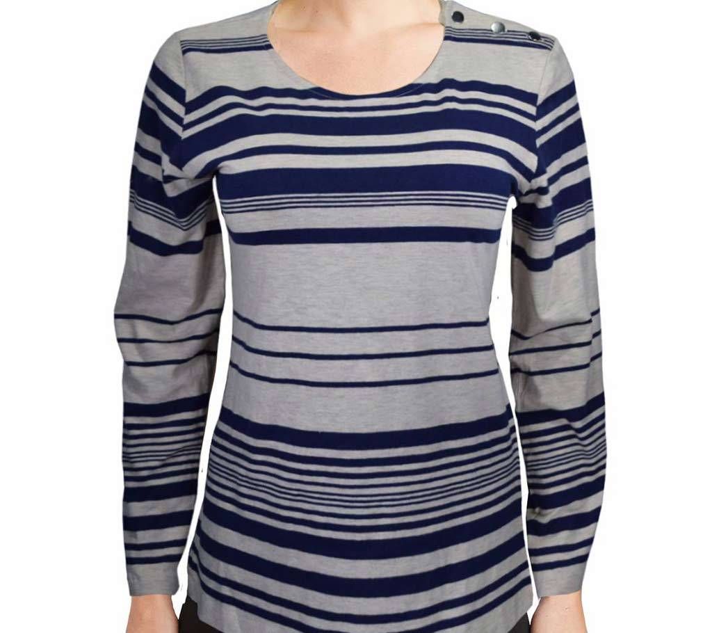 Milleras Stripe Stlish Ladies T-Shirt