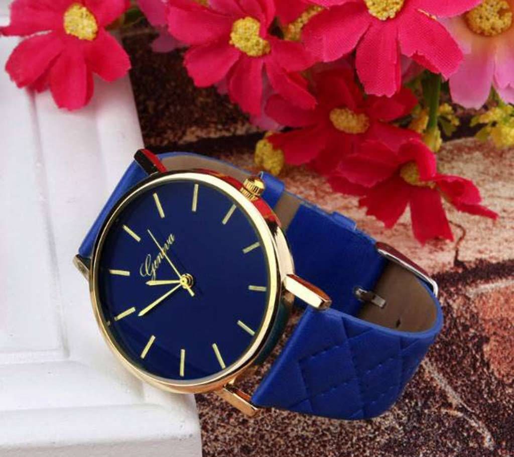 Geneva Casual Faux Leather Classic Watch - Copy