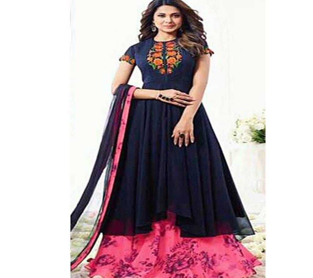 Unstitched Indian Georgette Replica Three piece