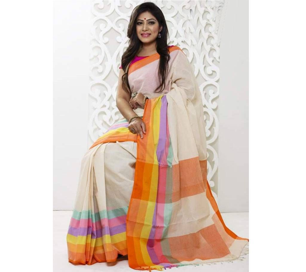Boishakhi Off White Suti Sharee