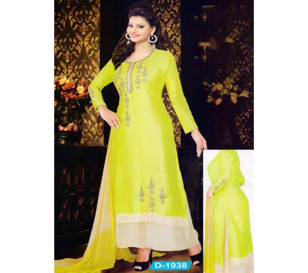 Unstretched Embroidering Long Party Suit 4 pcs (copy)