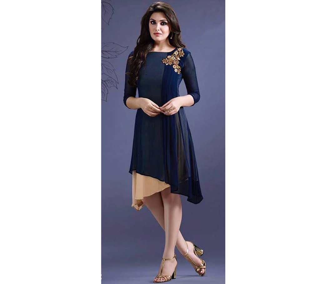 Indian semistitched Georgette long Kurti