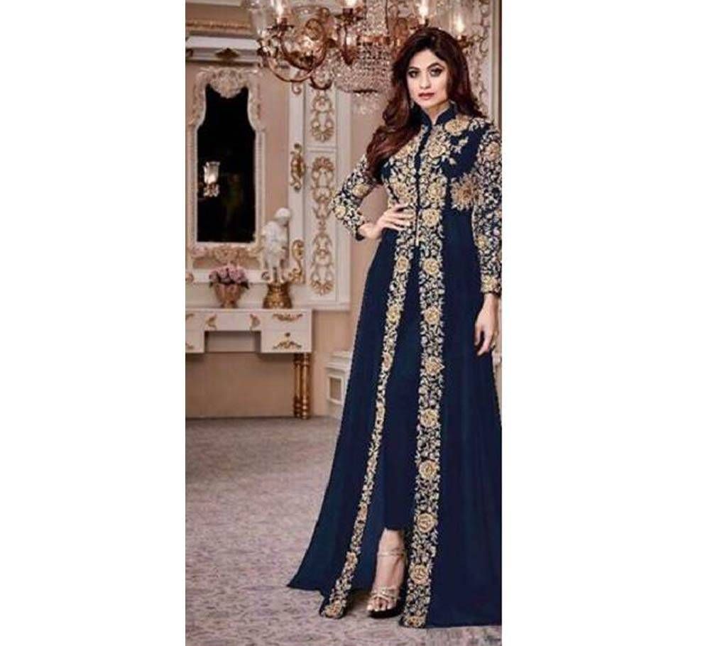 Embroidery Salwar Kameez (Navy Blue)