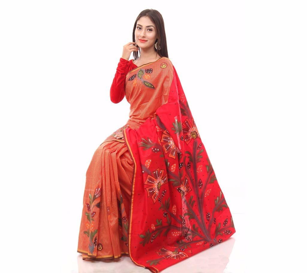 Pure Silk Hand Printed Sharee