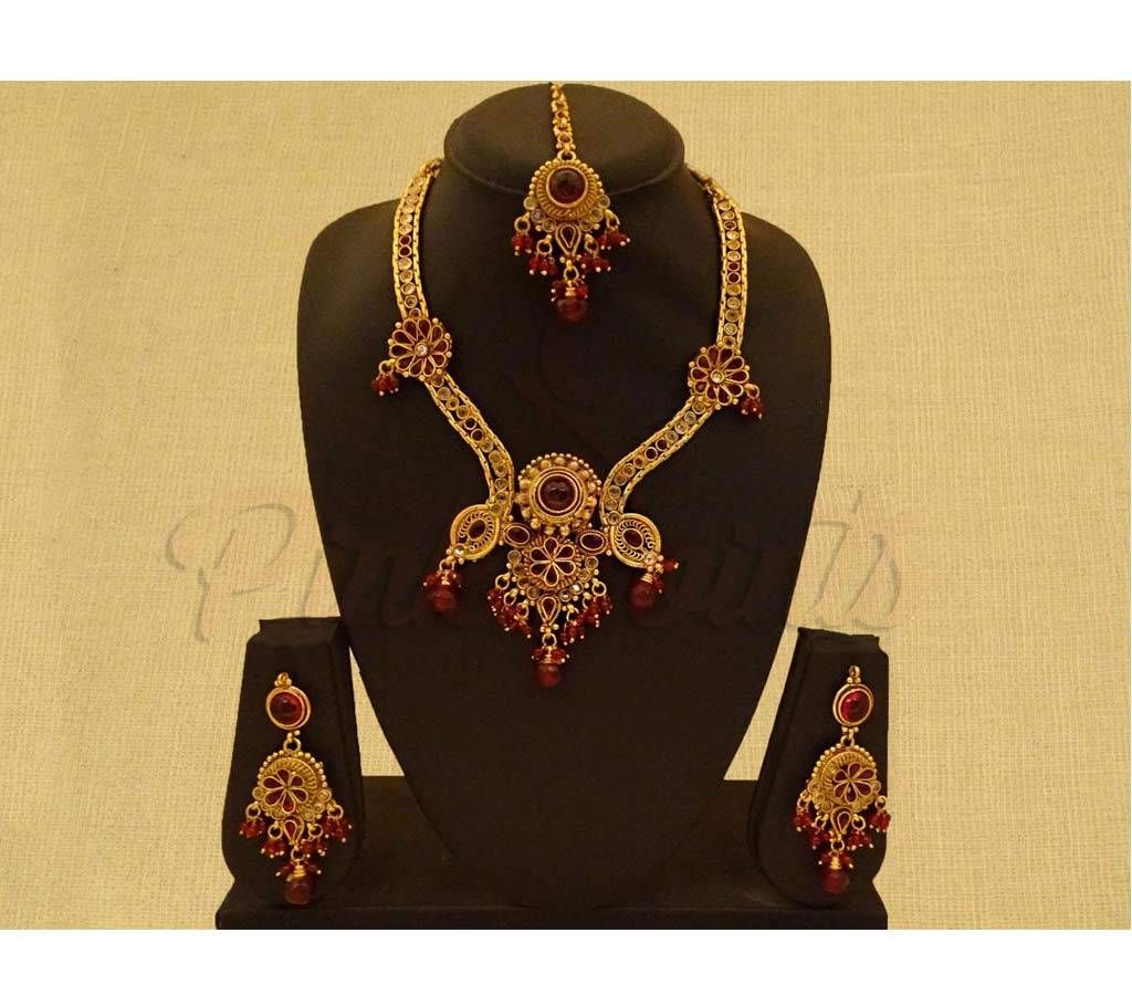Flower Shape Style Antique Necklace (by Pink Point - NS-3678-80)
