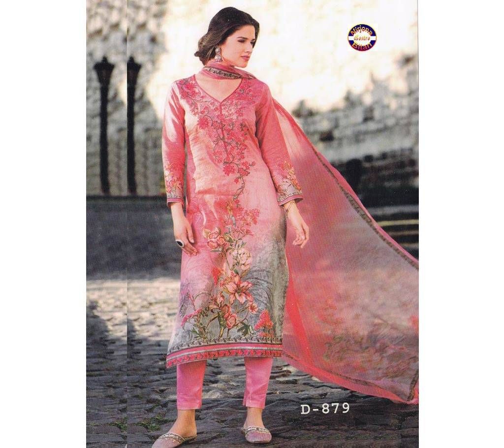 Unstitched Organdy Three Piece Dress - Copy