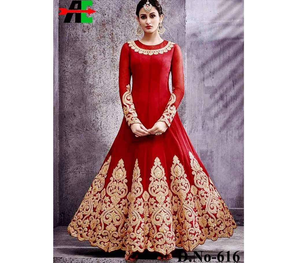 Heavy Embroidered Unstitched Georgette Fabric Indian Anarkali Suit (Copy)