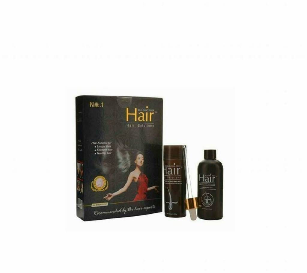 Building fiber hair solution