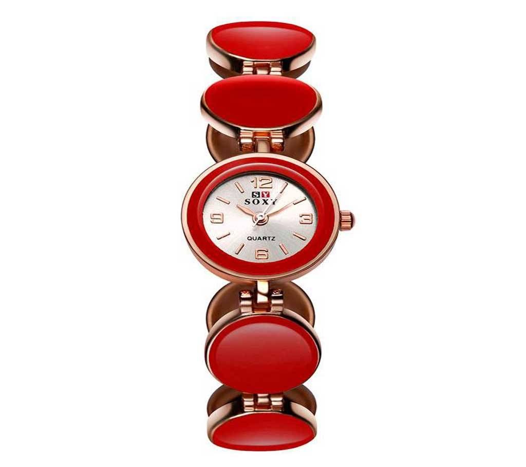 Soxy Red Alloy Analogue Watch for Women